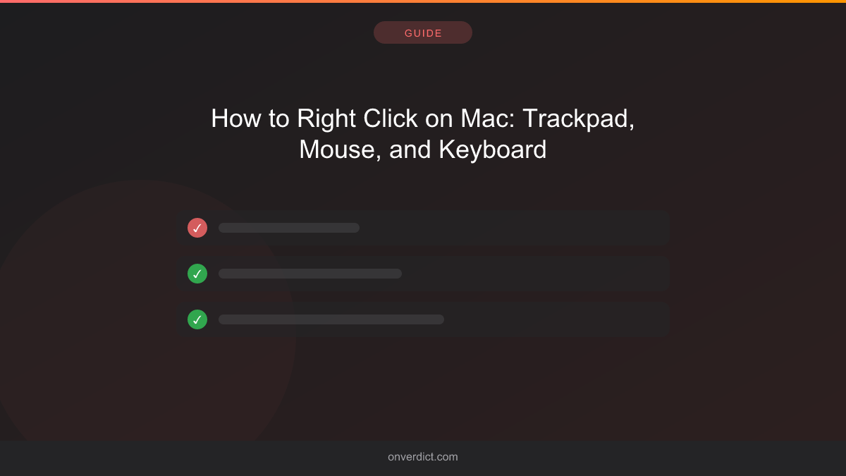 How to Right Click on Mac: Trackpad, Mouse, and Keyboard — OnVerdict