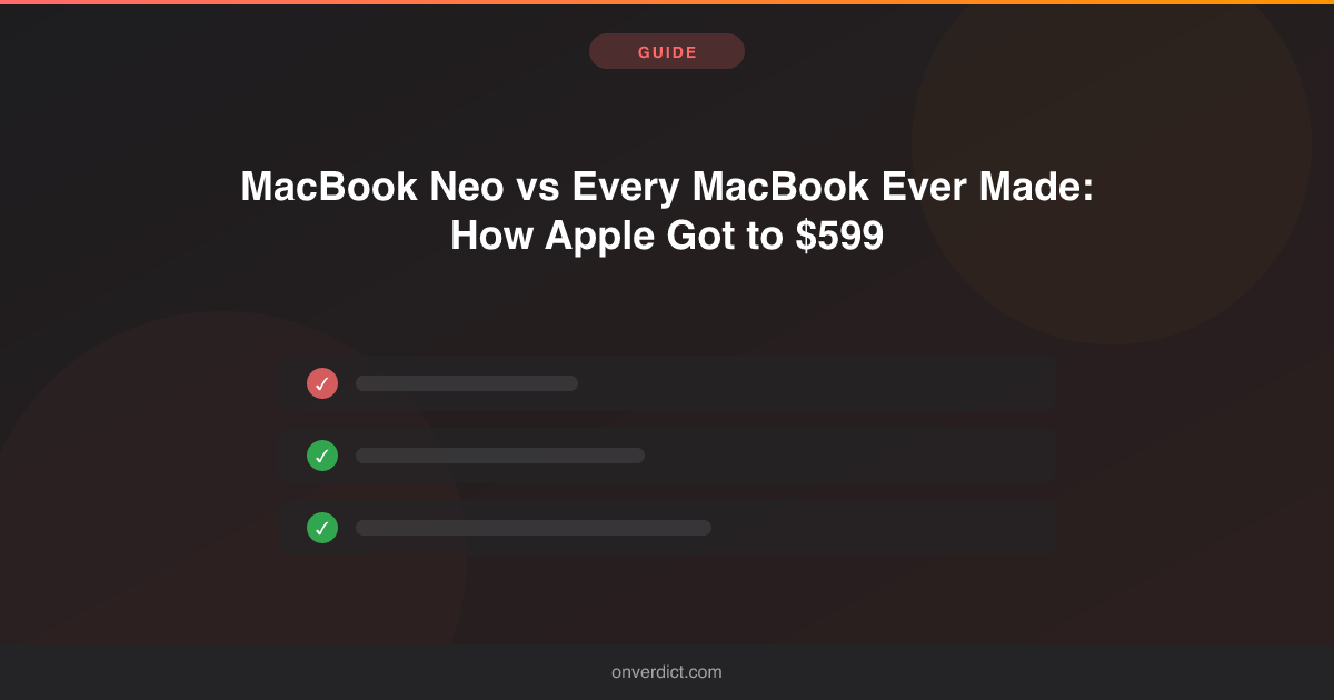 MacBook Neo vs Every MacBook Ever Made: How Apple Got to $599 — OnVerdict